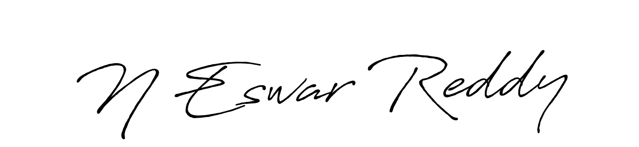 Design your own signature with our free online signature maker. With this signature software, you can create a handwritten (Antro_Vectra_Bolder) signature for name N Eswar Reddy. N Eswar Reddy signature style 7 images and pictures png
